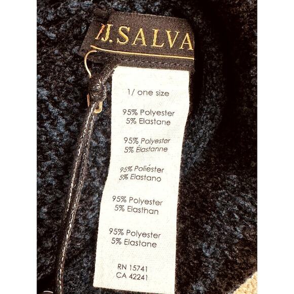 P.J. Salvage Navy Black Animal Pattern Chenille Beanie Women's NWT - Picture 3 of 5